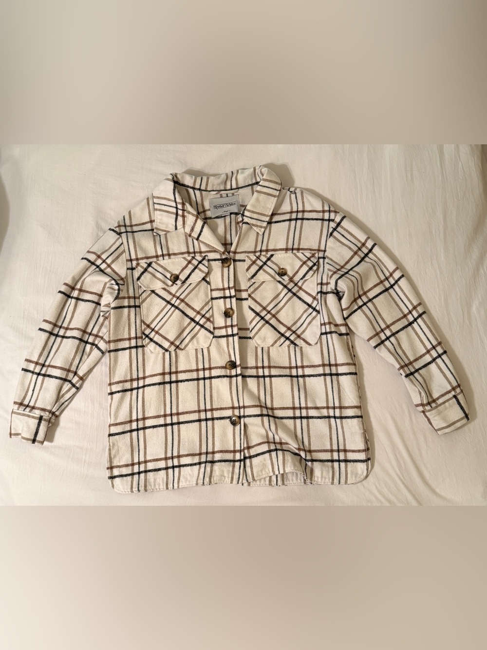 RESERVE FAIRFAX Plaid Fall Shacket Size L